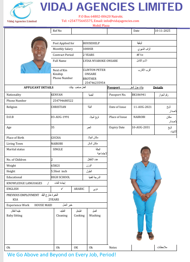 LYDIA NYABOKE ONSARE